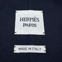 Load image into Gallery viewer, HERMES Soft Tilt Leather Mix Coat Size 38 Navy/Black Cashmere86% Silk14% Sheepskin
