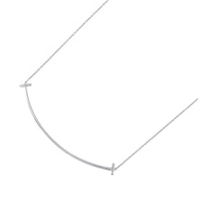 Load image into Gallery viewer, TIFFANY&amp;Co. T Smile Necklace Size Large60011655 18K White Gold
