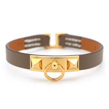 将图像加载到图库查看器中，HERMES Rival Mini Bracelet Size T2 Etoupe Swift Leather
