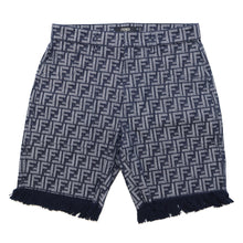Load image into Gallery viewer, FENDI EmbroideryFF logo Bermuda shorts Size 35 BlueFLP307 AMZ3 Cotton66% Polyester34%
