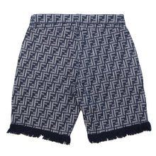 Load image into Gallery viewer, FENDI EmbroideryFF logo Bermuda shorts Size 35 BlueFLP307 AMZ3 Cotton66% Polyester34%
