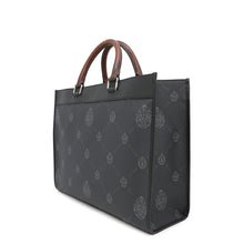 Load image into Gallery viewer, Berluti URIS 2way Tote Black/Brown Leather PVC Size Small
