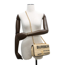 将图像加载到图库查看器中，BURBERRY Horseferry Print Small Lola Beige8030229 Raffia Leather
