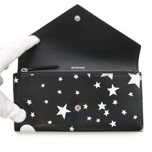 Load image into Gallery viewer, BALENCIAGA Paper Star Print Long Wallet Black/White499207 Leather
