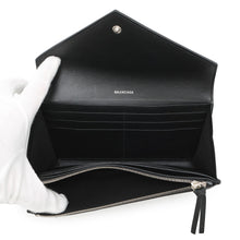 Load image into Gallery viewer, BALENCIAGA Paper Star Print Long Wallet Black/White499207 Leather
