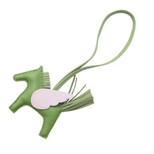 Load image into Gallery viewer, HERMES Rodeo Pegasus Bag Charm Vert Yucca/Vert Cricket/Mauve Pale Lambskin Size PM
