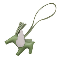 Load image into Gallery viewer, HERMES Rodeo Pegasus Bag Charm Vert Yucca/Vert Cricket/Mauve Pale Lambskin Size PM

