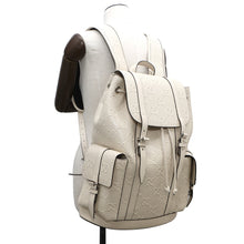 将图像加载到图库查看器中，GUCCI GG Embossed Backpack White625770 Leather
