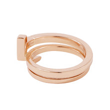 Load image into Gallery viewer, TIFFANY&amp;Co. T Square Wrap Ring Size Approximately No. 10 18K Pink Gold
