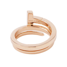 Load image into Gallery viewer, TIFFANY&amp;Co. T Square Wrap Ring Size Approximately No. 10 18K Pink Gold
