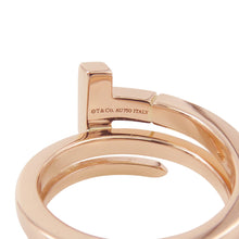 Load image into Gallery viewer, TIFFANY&amp;Co. T Square Wrap Ring Size Approximately No. 10 18K Pink Gold
