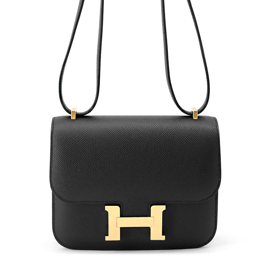 HERMES Constance3Miroir Black Epsom Size Mini