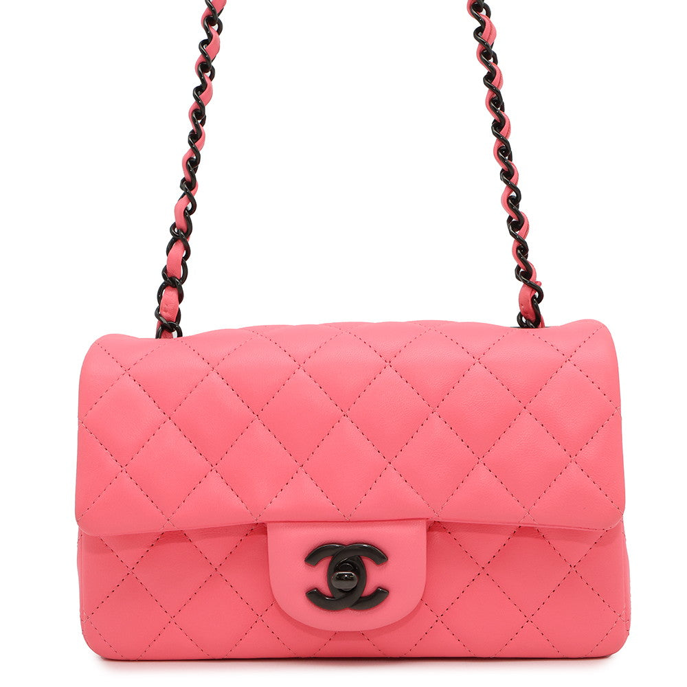 CHANEL Matelasse Single Flap ChainShoulder PinkA69900 Lambskin Size 20