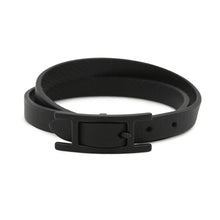 Load image into Gallery viewer, HERMES B-Api Double Tour Bracelet Size T4 So Black Swift Leather Epsom
