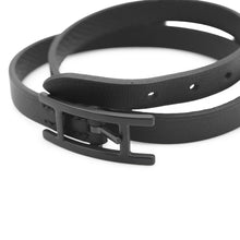 Load image into Gallery viewer, HERMES B-Api Double Tour Bracelet Size T4 So Black Swift Leather Epsom
