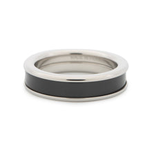 Load image into Gallery viewer, HERMES Uni Ring Size PM/T59 Silver/Black Metal

