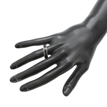 Load image into Gallery viewer, HERMES Uni Ring Size PM/T59 Silver/Black Metal
