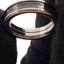 Load image into Gallery viewer, HERMES Uni Ring Size PM/T59 Silver/Black Metal
