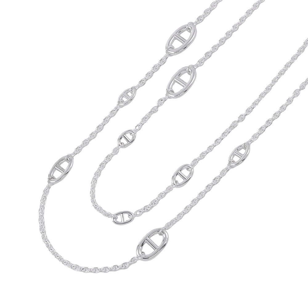 HERMES Chaine d'Ancre Farandole Long Necklace Size 120 SV925