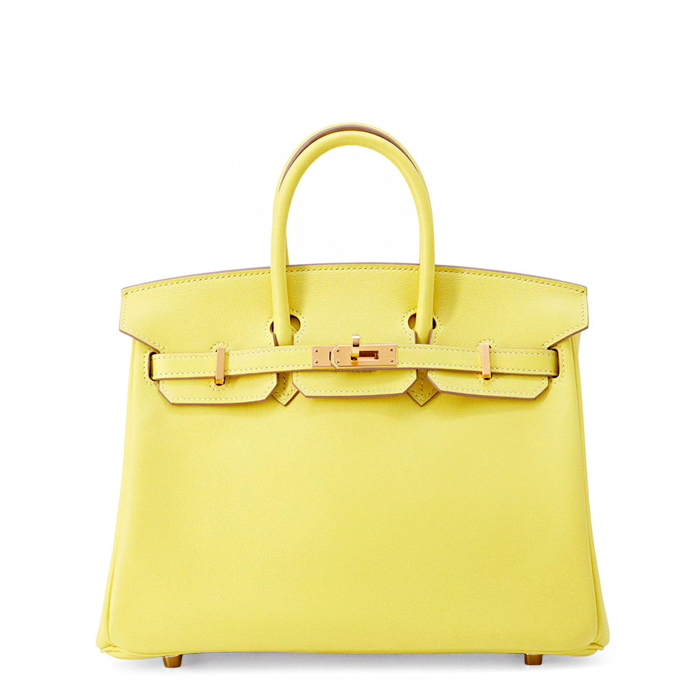 HERMES Birkin Lime Swift Leather Size 25