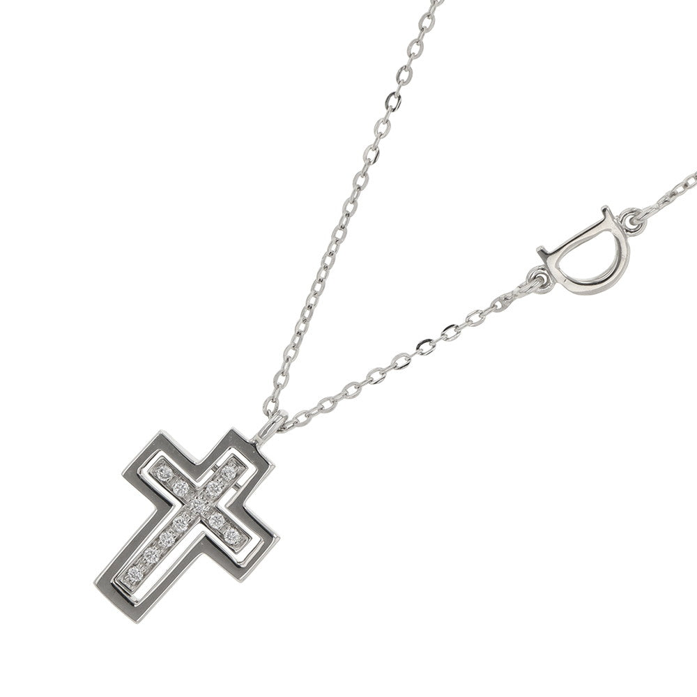 Damiani Damiani Belle Epoque Mini Cloth Diamond Necklace20059783 18K White Gold