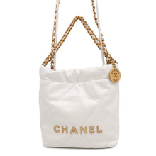 Load image into Gallery viewer, CHANEL CHANEL 22 Mini Shoulder Bag WhiteAS3980 Shiny Calf Leather
