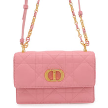 将图像加载到图库查看器中，Dior Miss Caro ChainShoulder Bag PinkS5169UDAX Leather
