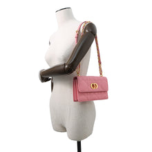 将图像加载到图库查看器中，Dior Miss Caro ChainShoulder Bag PinkS5169UDAX Leather
