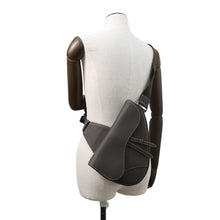 将图像加载到图库查看器中，Dior Saddle bag Dark Brown1ADPO093YKK Leather
