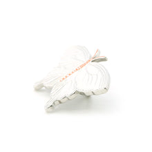 Load image into Gallery viewer, HERMES Papillon Scarf Ring Silver/Orange Metal
