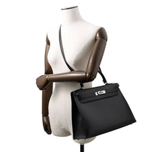 Load image into Gallery viewer, HERMES Kelly Sellier Black Box Calf Leather Size 32
