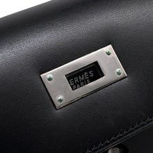 Load image into Gallery viewer, HERMES Kelly Sellier Black Box Calf Leather Size 32
