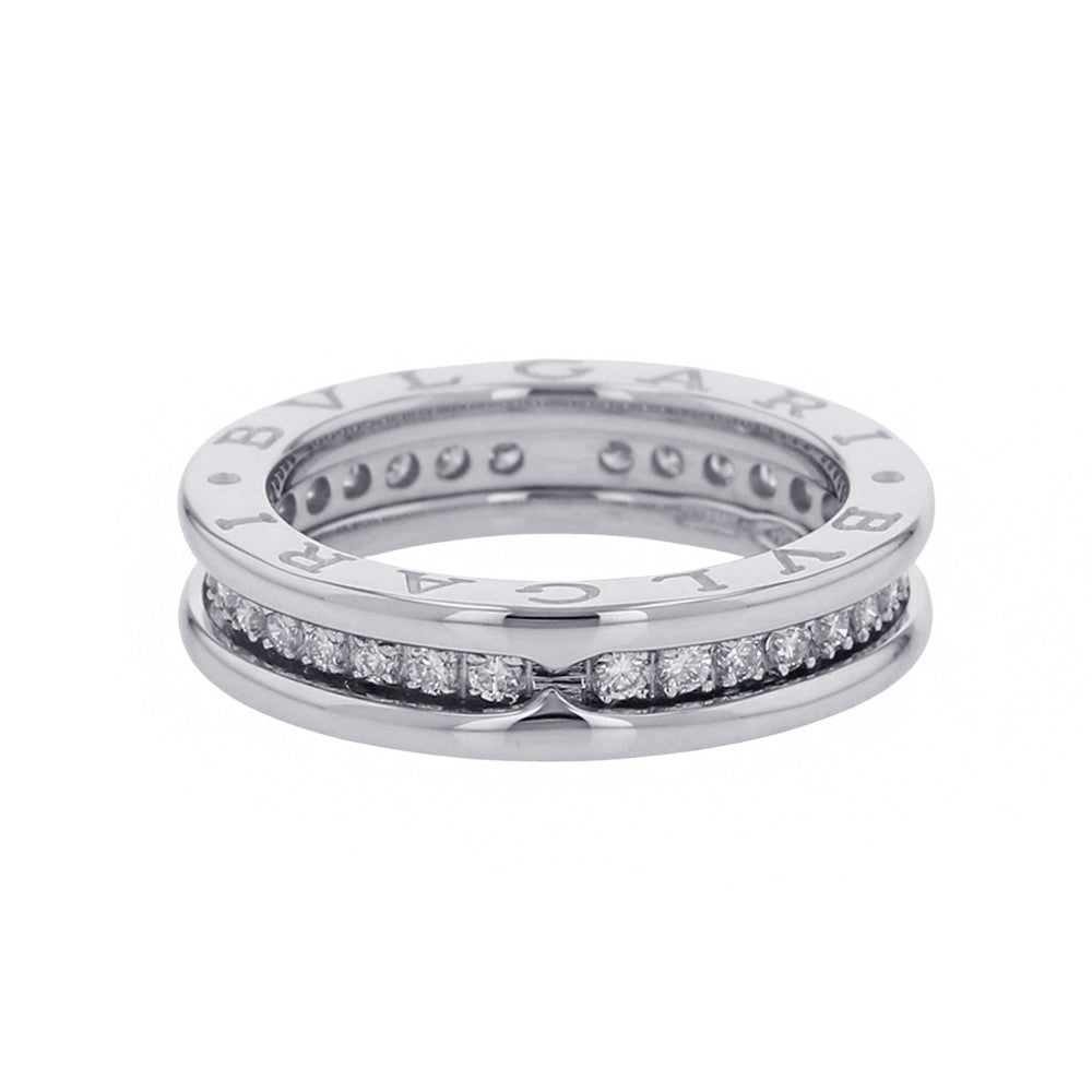 BVLGARI B.zero1 Ring 1 Band Diamond Size 50/#10 18K White Gold