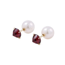 将图像加载到图库查看器中，TASAKI Refined Rebellion Garnet EarringE-3657-2-18KYG 18K Yellow Gold
