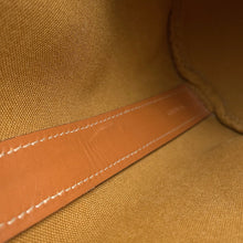 Load image into Gallery viewer, CELINE Triomphe Drawstring bucket bag Tan191142 PVC Coated Canvas Leather Size Small
