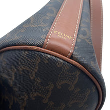 Load image into Gallery viewer, CELINE Triomphe Drawstring bucket bag Tan191142 PVC Coated Canvas Leather Size Small
