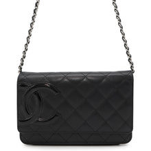 Load image into Gallery viewer, CHANEL Cambon line Chain wallet BlackA46646 Calf Leather/Patent Leather
