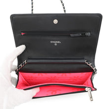 Load image into Gallery viewer, CHANEL Cambon line Chain wallet BlackA46646 Calf Leather/Patent Leather
