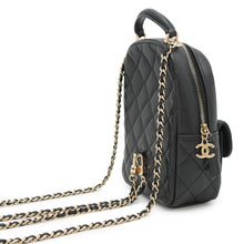 Load image into Gallery viewer, CHANEL Matelasse Timeless Classics Mini Backpack BlackAP3753 Caviar Leather
