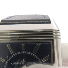 Load image into Gallery viewer, JAEGER-LE COULTRE Reverso Tribute Duo Calendar H49.4mmxW29.9mm Stainless Steel Leather Silver/Blue DialQ3918420
