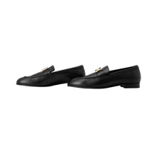 将图像加载到图库查看器中，HERMES Mocassins Paris Black Leather Size 37
