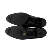 将图像加载到图库查看器中，HERMES Mocassins Paris Black Leather Size 37
