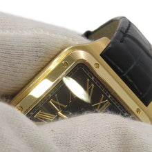 Load image into Gallery viewer, CARTIER Santos Dumont H43.5mm×W31.4mm K18YG Leather Blue DialWGSA0077
