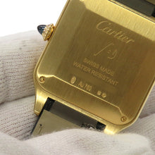 Load image into Gallery viewer, CARTIER Santos Dumont H43.5mm×W31.4mm K18YG Leather Blue DialWGSA0077

