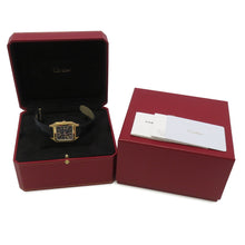 Load image into Gallery viewer, CARTIER Santos Dumont H43.5mm×W31.4mm K18YG Leather Blue DialWGSA0077
