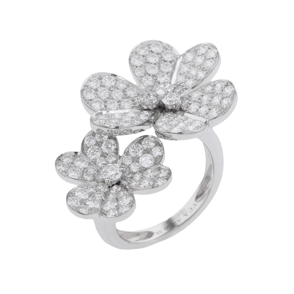 Van Cleef & Arpels Frivol Entre Le Door Ring Size 50/#10VCARB67550/VCARB67500 18K White Gold