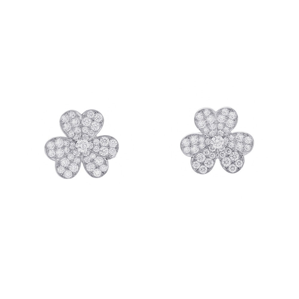 Van Cleef & Arpels Frivole Earring Size SmallVCARB65800 18K White Gold