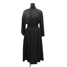 Load image into Gallery viewer, HERMES One Piece Zouaves and Dragon Zouaves of Dragons DotPattern Size 34 Black Silk100%
