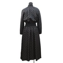Load image into Gallery viewer, HERMES One Piece Zouaves and Dragon Zouaves of Dragons DotPattern Size 34 Black Silk100%
