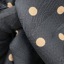 Load image into Gallery viewer, HERMES One Piece Zouaves and Dragon Zouaves of Dragons DotPattern Size 34 Black Silk100%
